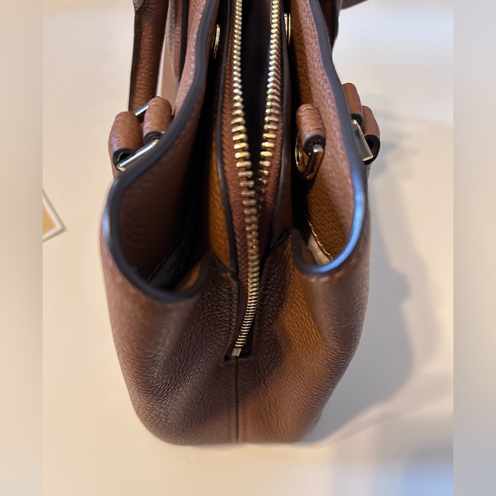 Michael Kors Camille Small Leather Satchel Brown Handbag - Picture 10 of 11